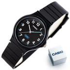 Casio LQ-24B-1BDF női kvarc karóra, fekete, 36 mm, WR30, műanyag szíj