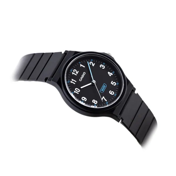 Casio LQ-24B-1BDF női kvarc karóra, fekete, 36 mm, WR30, műanyag szíj