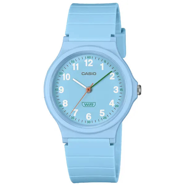 Casio LQ-24B-2BDF női kvarc karóra, kék, 36 mm, WR30, műanyag szíj + díszdoboz
