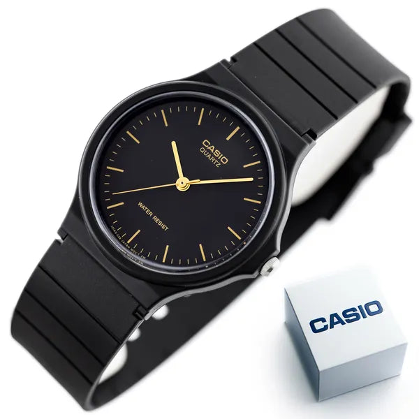 Casio MQ-24-1ELDF uniszex karóra, fekete, 36 mm, kvarc, WR30, díszdobozzal