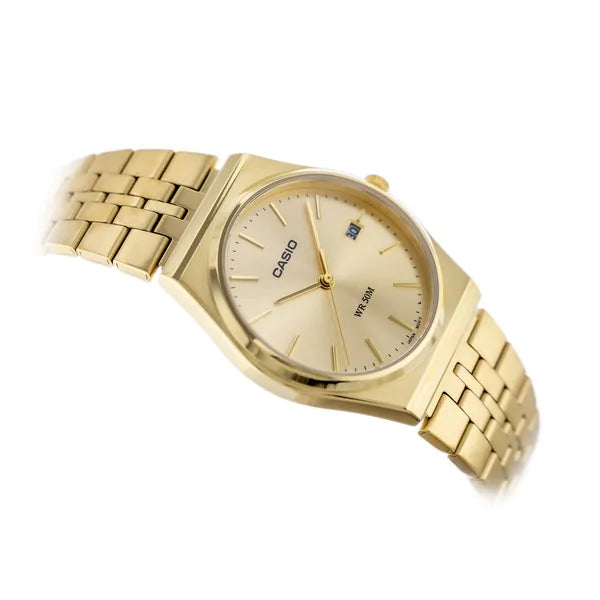 Casio MTP-B145G-9A férfi karóra, arany acél, rózsaarany számlap, kvarc, dátum