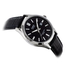 Casio MTS-100L-1A férfi karóra, zafírüveg, bőr szíj, WR50, fekete
