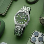 Citizen Tsuyosa NJ0159-86X férfi automata óra, zöld számlap, 40 mm, zafírüveg