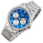 Casio MTP-1375D-2A2 férfi karóra, kék számlap, acél szíj, WR50, 40 mm