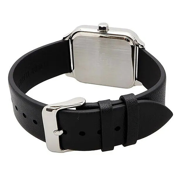 Casio férfi karóra MTP-M305L-1A2, fekete számlap, holdfázis, bőr szíj, WR50