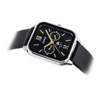 Casio férfi karóra MTP-M305L-1A2, fekete számlap, holdfázis, bőr szíj, WR50