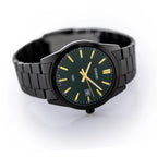 Casio MTP-VD03B-3A férfi óra, zöld számlap, acél szíj, WR50, 42 mm, fekete tok