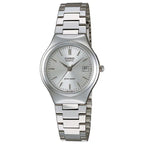 Casio LTP-1170A-7A női karóra, ezüst, acél szíj, dátum, WR30 + díszdoboz