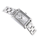 Casio női karóra LTP-1234DD-7A, téglalap tok, ezüst acél karkötő, WR30, kvarc