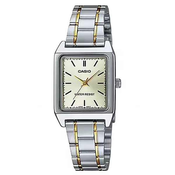 Casio LTP-V007SG-9E női karóra, kvarc, két tónusú acél szíj, 31 mm, WR30