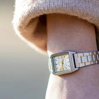 Casio LTP-V007SG-9E női karóra, kvarc, két tónusú acél szíj, 31 mm, WR30