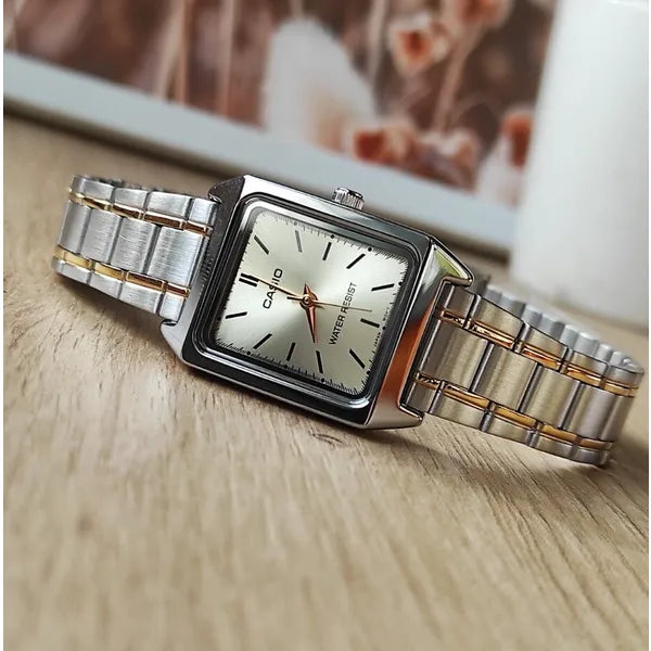 Casio LTP-V007SG-9E női karóra, kvarc, két tónusú acél szíj, 31 mm, WR30