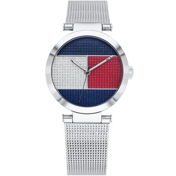 Tommy Hilfiger Lynn 1781866 női karóra, 32 mm, acél, ezüst, WR30, kvarc