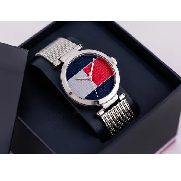 Tommy Hilfiger Lynn 1781866 női karóra, 32 mm, acél, ezüst, WR30, kvarc