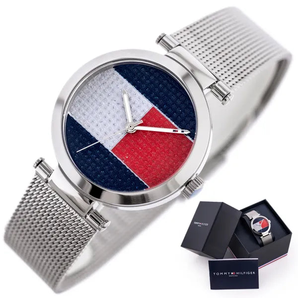 Tommy Hilfiger Lynn 1781866 női karóra, 32 mm, acél, ezüst, WR30, kvarc