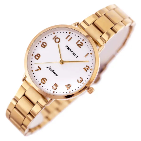 Női karóra rózsaarany fémszíjjal, Miyota kvarc, 3 ATM, ásványi üveg, 36 mm