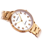 Női karóra rózsaarany fémszíjjal, Miyota kvarc, 3 ATM, ásványi üveg, 36 mm