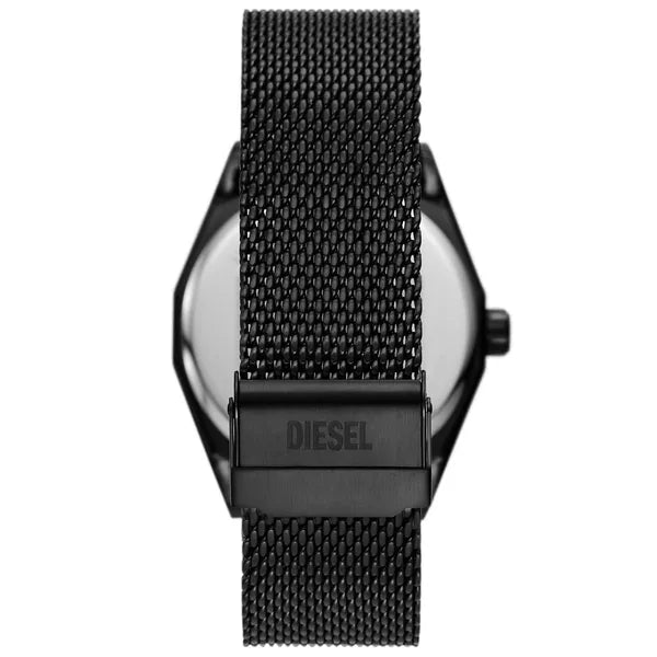 Diesel Double Scraper DZ2194 férfi karóra, 43 mm, fekete acél, WR50
