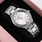 Perfect női karóra S390-01, ezüst, kvarc, fém szíj, 34 mm + doboz