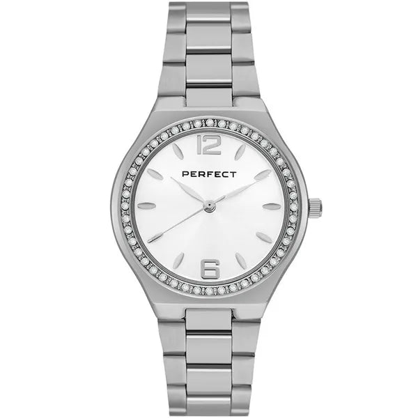 Perfect női karóra S390-01, ezüst, kvarc, fém szíj, 34 mm + doboz