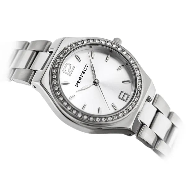 Perfect női karóra S390-01, ezüst, kvarc, fém szíj, 34 mm + doboz