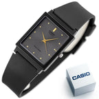 Casio MQ-38-8A női karóra, téglalap, fekete, kvarc, WR30, műanyag szíj