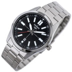 Casio MTP-VD02D-1E férfi karóra, fekete számlap, acél szíj, dátum, 41 mm, WR30