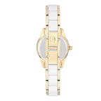 Anne Klein AK-3212WTGB női karóra, kvarc, fehér/arany acél, WR30