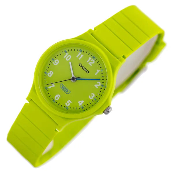 Casio női karóra LQ-24B-3BDF, zöld, 36 mm, kvarc, WR30, doboz