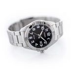 Casio MTP-1308D-1B férfi karóra, acél szíj, fekete számlap, WR50, 39 mm