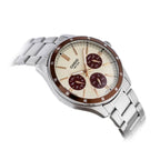 Casio MTP-1374D-5A2 férfi karóra, acél tok és csat, krém számlap, WR50 + doboz