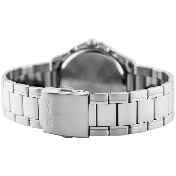 Casio MTP-1374D-1A3 férfi karóra, acél szíj, fekete számlap, 44 mm, WR50
