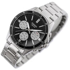 Casio MTP-1374D-1A3 férfi karóra, acél szíj, fekete számlap, 44 mm, WR50