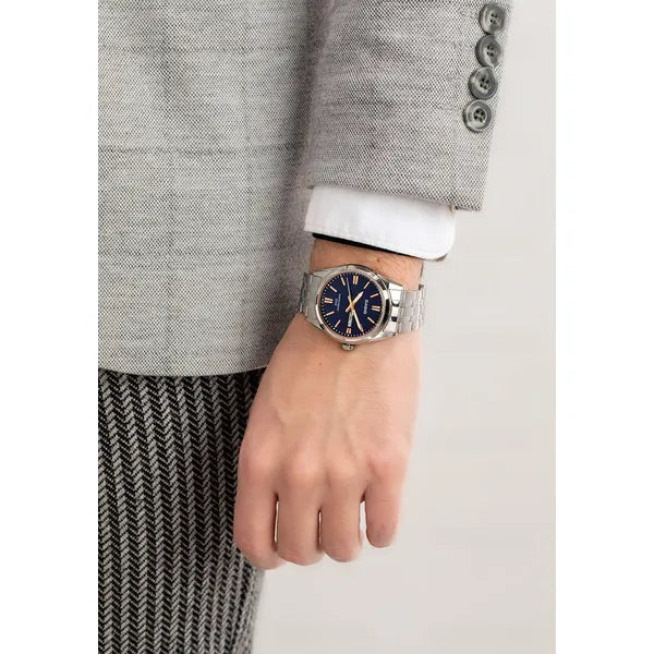 Casio MTP-1335D-2A2 férfi karóra, acél szíj, kék számlap, WR50, kvarc