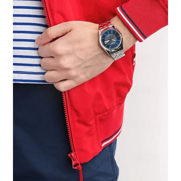 Casio MTP-1335D-2AV férfi karóra, rozsdamentes acél, kék számlap, WR50