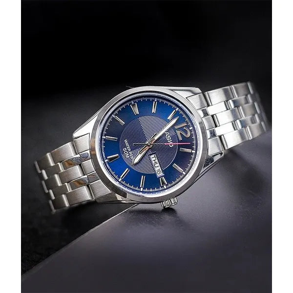Casio MTP-1335D-2AV férfi karóra, rozsdamentes acél, kék számlap, WR50