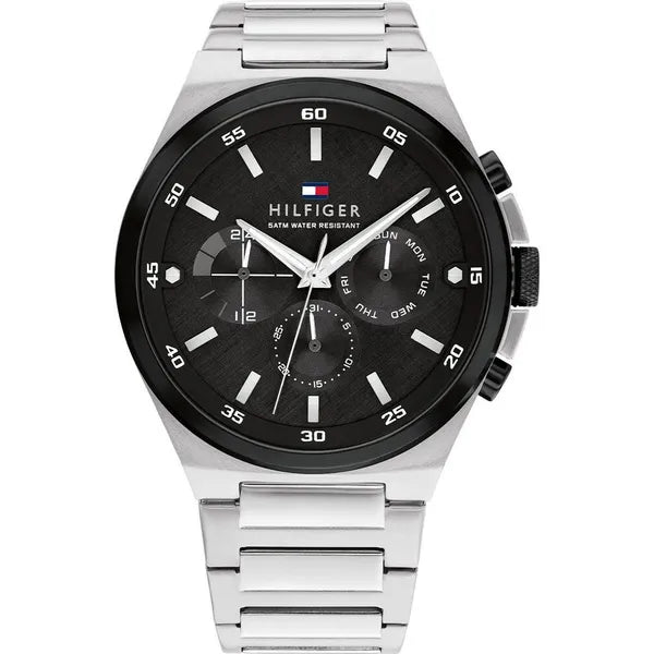 Tommy Hilfiger Dexter férfi karóra 1792087, acél, fekete, 5 ATM