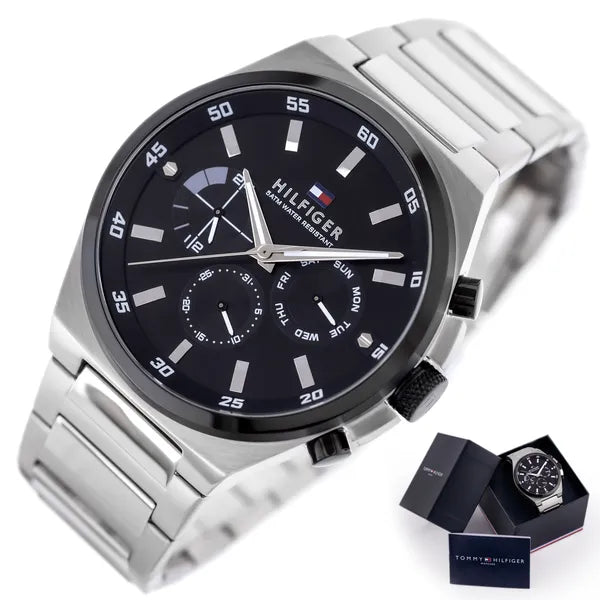 Tommy Hilfiger Dexter férfi karóra 1792087, acél, fekete, 5 ATM