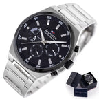 Tommy Hilfiger Dexter férfi karóra 1792087, acél, fekete, 5 ATM