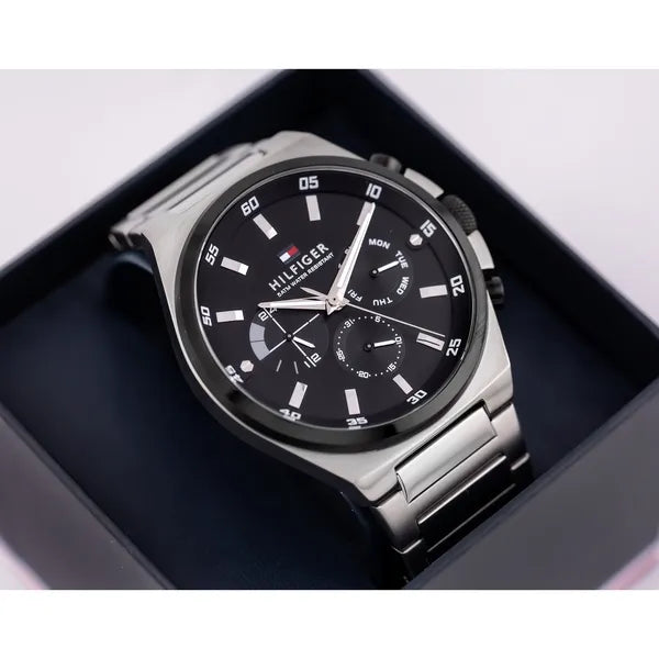 Tommy Hilfiger Dexter férfi karóra 1792087, acél, fekete, 5 ATM