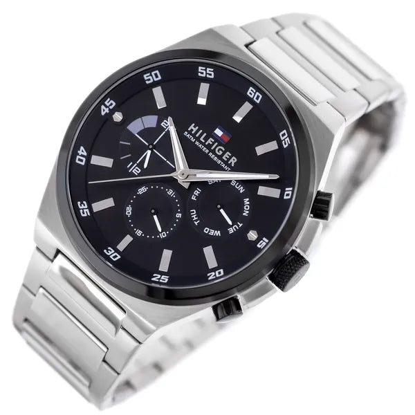 Tommy Hilfiger Dexter férfi karóra 1792087, acél, fekete, 5 ATM