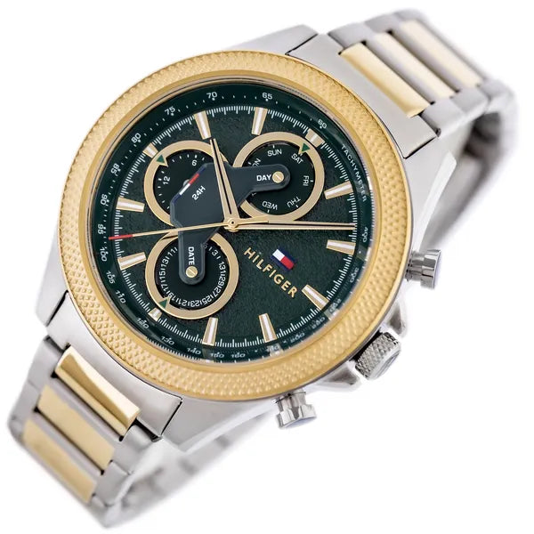 Tommy Hilfiger Clark 1792079 férfi karóra, zöld, 46 mm, acél, WR50