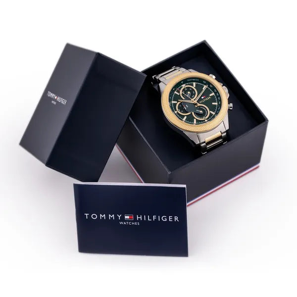Tommy Hilfiger Clark 1792079 férfi karóra, zöld, 46 mm, acél, WR50