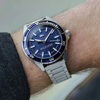 Tommy Hilfiger Logan 1792012 férfi karóra, acél szíj, kék számlap, 43 mm, WR50