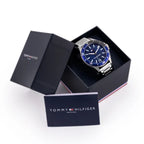 Tommy Hilfiger Logan 1792012 férfi karóra, acél szíj, kék számlap, 43 mm, WR50
