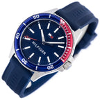 Tommy Hilfiger Logan 1792009 férfi óra, 43 mm, kvarc, WR50, acél, kék számlap
