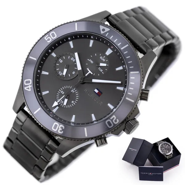 Tommy Hilfiger Larson 1791918 férfi karóra 46 mm, acél szíj, WR50, kvarc