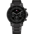 Tommy Hilfiger Tyson 1710590 férfi karóra, fekete, 44 mm, acél, kvarc, WR50