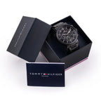 Tommy Hilfiger Tyson 1710590 férfi karóra, fekete, 44 mm, acél, kvarc, WR50