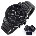 Tommy Hilfiger Tyson 1710590 férfi karóra, fekete, 44 mm, acél, kvarc, WR50